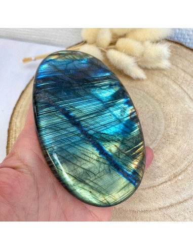 Grand Galet Labradorite bleu / vert (pierre de protection) acheter en ligne