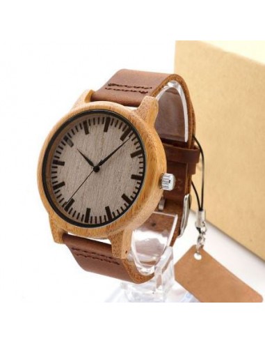 Montre à Quartz en bois de bambou "Nature Zen" 2023