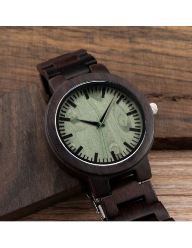 Montre à Quartz 100% bois d'Ébène - 2 modèles disponibles prix pour 