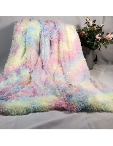 Couverture en Peluche Arc-en-Ciel solde