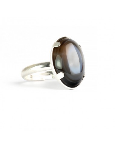 Bague argent Agate Oeil est présent 