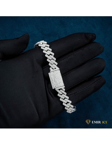 Moissanite cuban bracelet VVS 12mm de France