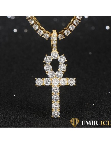 COLLIER PENDENTIF CROIX ÉGYPTIENNE ÂNKH™ : Symbole de vie destockage