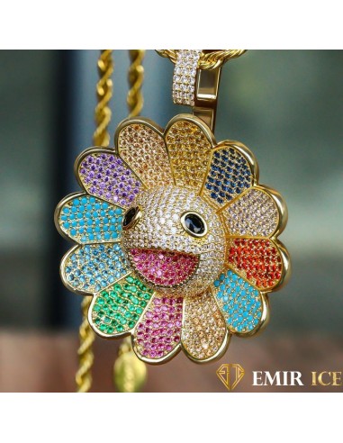 PENDENTIF SPINNER ROTATIF AVEC COLLIER EMOJI FLEUR MURAKAMI ou a consommer sur place