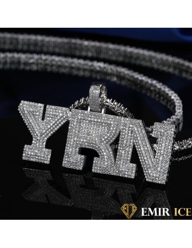 COLLIER PENDENTIF YRN OR BLANC Livraison rapide