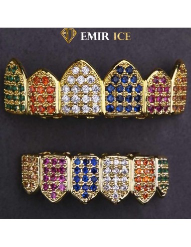 GRILLZ EMIR LUXURY RAINBOW OR JAUNE ou a consommer sur place