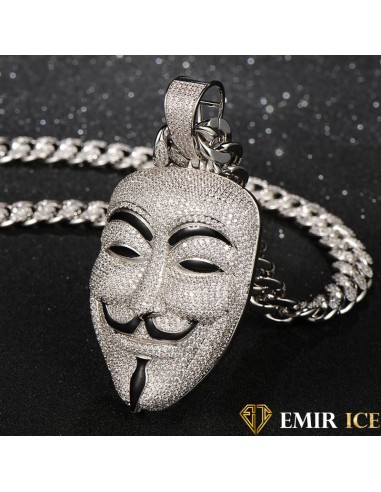 COLLIER PENDENTIF MASQUE ANONYMOUS des créatures d'habitude