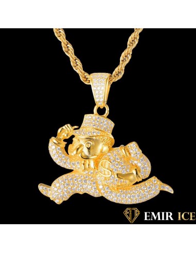 COLLIER PENDENTIF MR MONOPOLY le concept de la Pate a emporter 