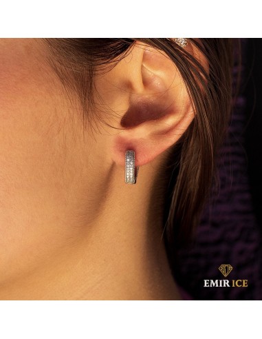 BOUCLE D'OREILLE JONC FEMME | OR BLANC les ligaments