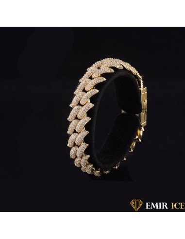 BRACELET EMIR EXTRA CUBAINE OR JAUNE - 16MM online