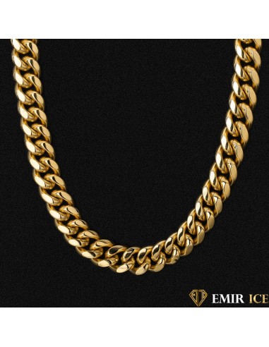 CHAINE CUBAN LINK OR JAUNE - 18MM meilleur choix