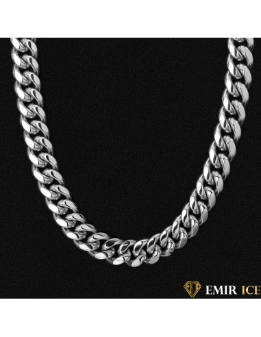 CHAINE CUBAN LINK OR BLANC - 18MM Les magasins à Paris et en Île-de-France