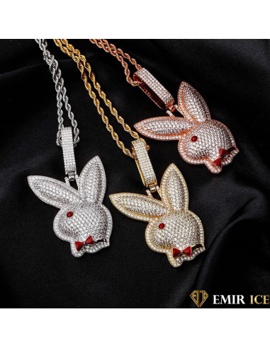 COLLIER PENDENTIF LAPIN PLAYBOY le concept de la Pate a emporter 