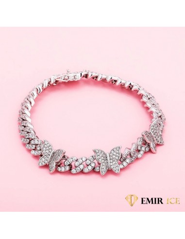 BRACELET CUBAN LINK PAPILLON FEMME OR BLANC - 9MM Comparez et commandez 