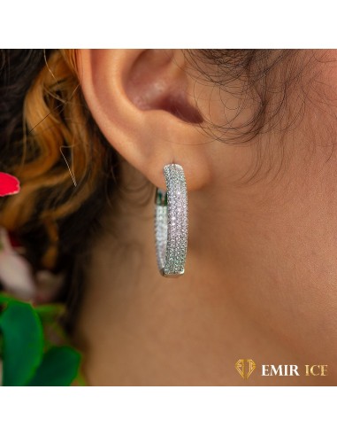 BOUCLE D'OREILLE "EMIR MARBELLA" | OR BLANC Dans la société mordern