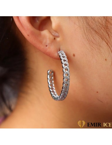 BOUCLE D'OREILLE "EMIR CUBA" | OR BLANC de la marque