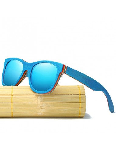 Lunettes de Soleil en Bois - Blue Wood pas cheres