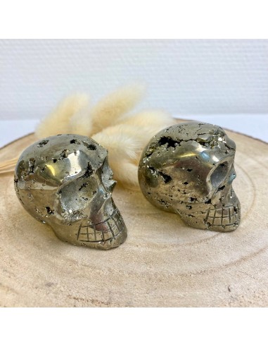 Crâne en Pyrite (abondance / chance) Toutes les collections ici